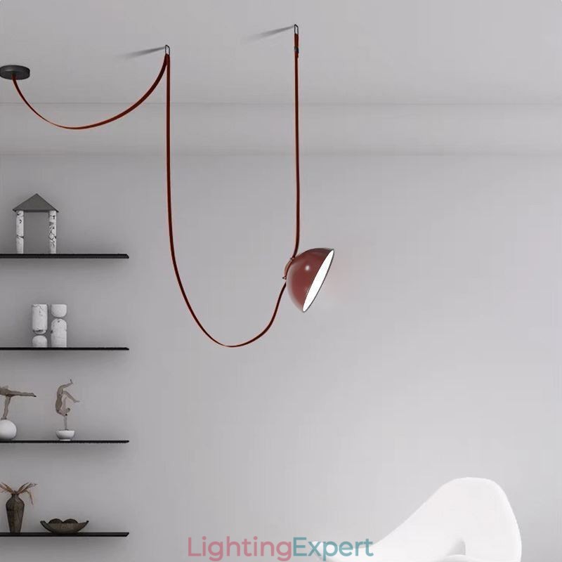 Belt Pendant Light European Simple Wabi Sabi Style Belt Ceiling Light