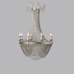 Aluminum Chain Pendant Light Creative Light Luxury Tassel Decorative Light Gold Silver