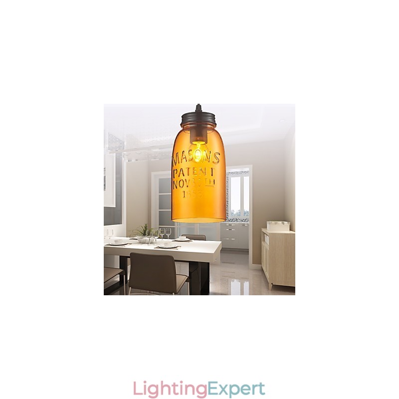 Pendant 1 Light Italy Style Transparent Electroplating
