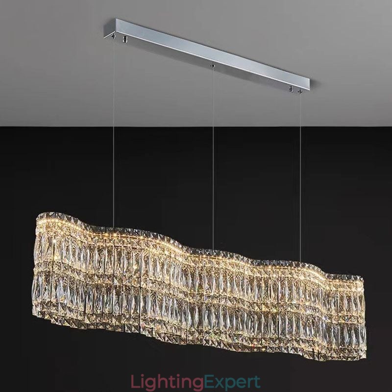 Long Crystal Pendant Light Luxury Decoration Ceiling Light