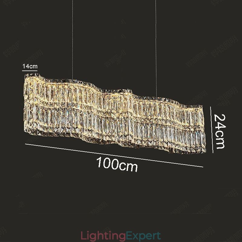 Long Crystal Pendant Light Luxury Decoration Ceiling Light