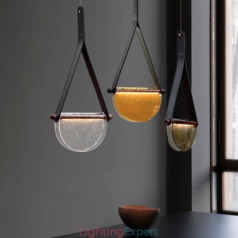 Pendant Light Modern Minimalist Belt Glass Ceiling Light