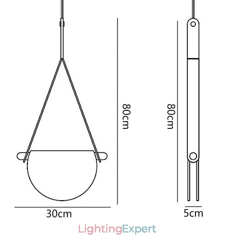 Pendant Light Modern Minimalist Belt Glass Ceiling Light