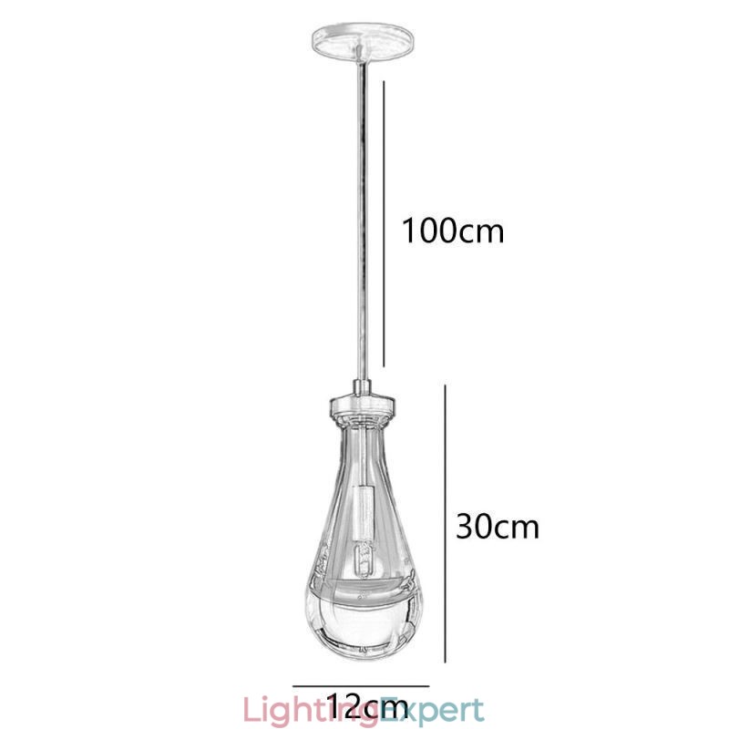 Water Drop Pendant Light Modern Minimalist Copper Art Ceiling Light
