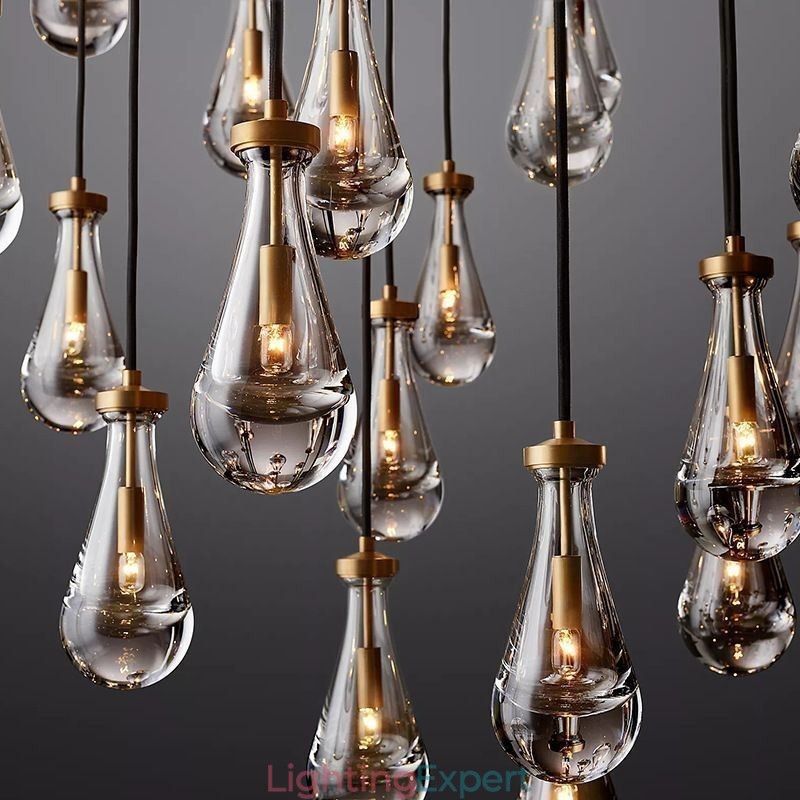 Water Drop Pendant Light Modern Minimalist Copper Art Ceiling Light