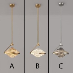 Pendant Light Modern Minimalist Wrought Iron Lava Glass Ceiling Light