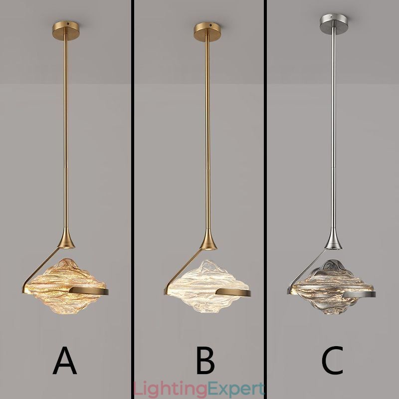 Pendant Light Modern Minimalist Wrought Iron Lava Glass Ceiling Light