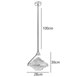 Pendant Light Modern Minimalist Wrought Iron Lava Glass Ceiling Light