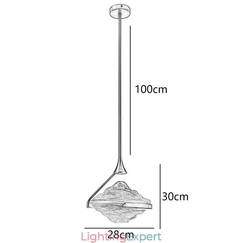 Pendant Light Modern Minimalist Wrought Iron Lava Glass Ceiling Light