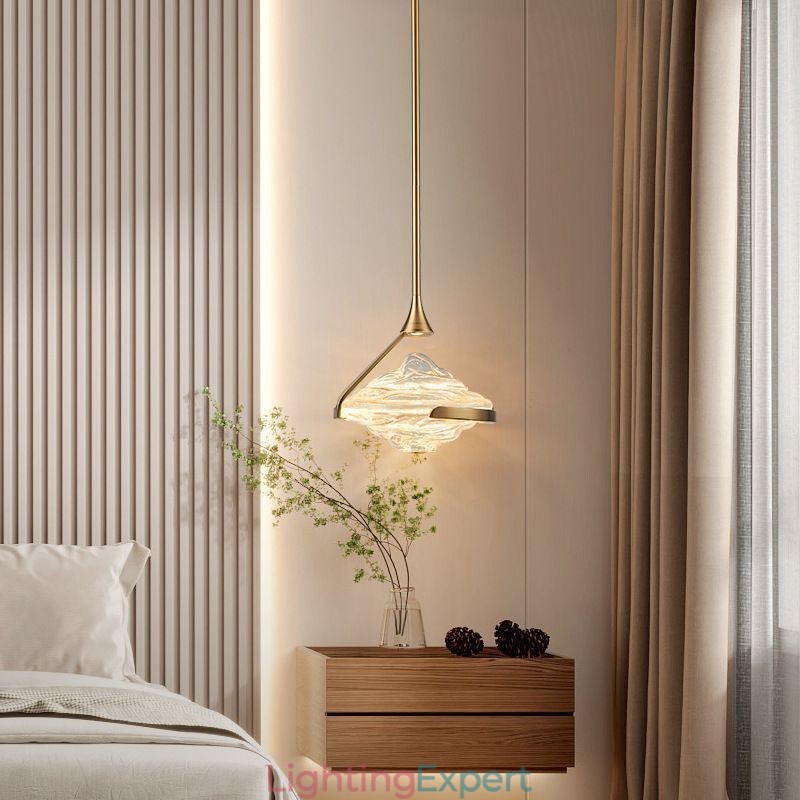 Pendant Light Modern Minimalist Wrought Iron Lava Glass Ceiling Light