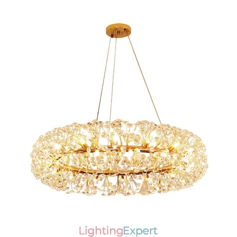 Pendant Light Modern Minimalist Wrought Iron Circular Sun Flower Ceiling Light