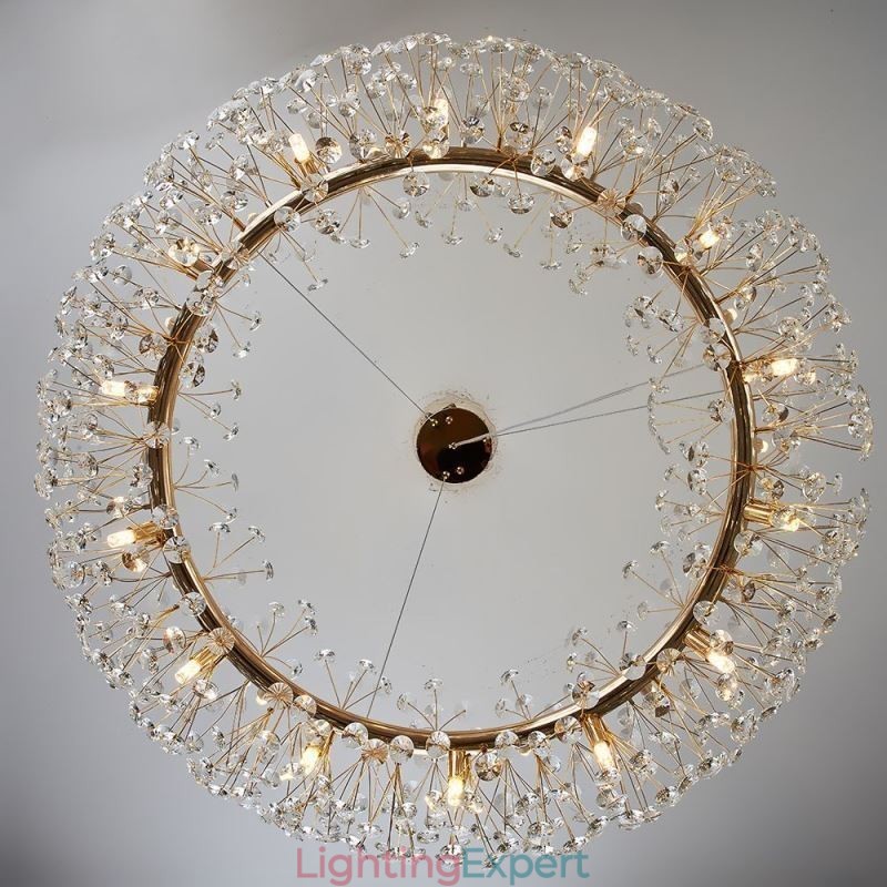 Pendant Light Modern Minimalist Wrought Iron Circular Sun Flower Ceiling Light