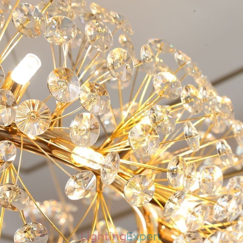Pendant Light Modern Minimalist Wrought Iron Circular Sun Flower Ceiling Light
