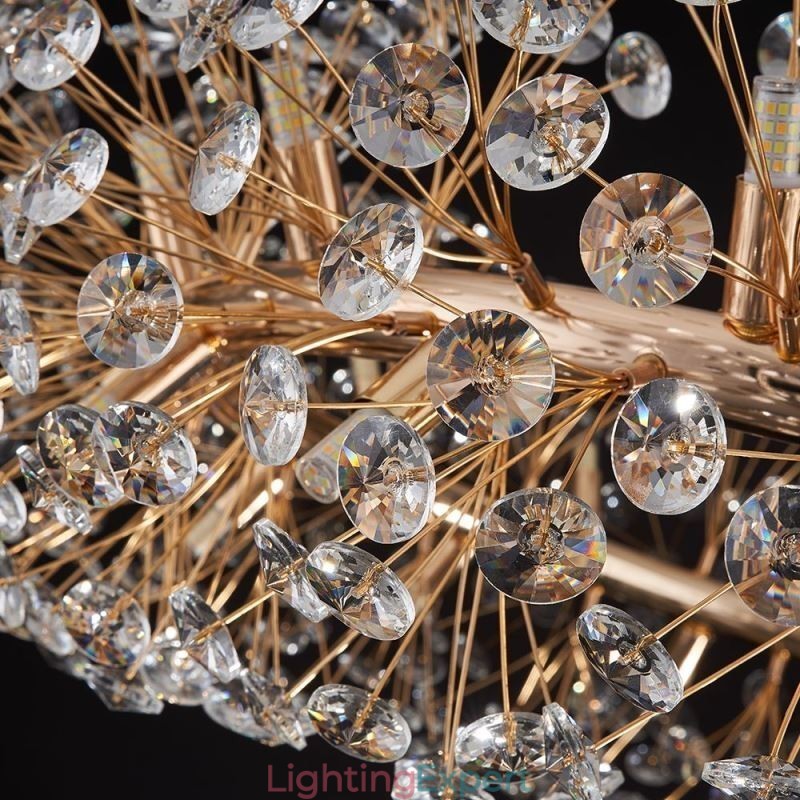 Pendant Light Modern Minimalist Wrought Iron Circular Sun Flower Ceiling Light