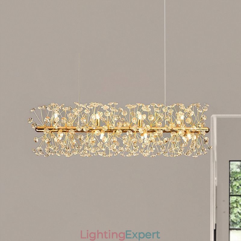Pendant Light Electroplating Strip Sun Flower Wrought Iron Ceiling Light