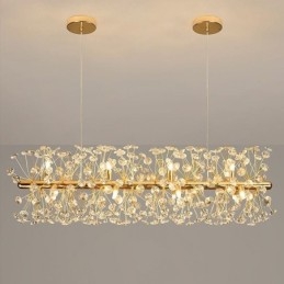 Pendant Light Electroplating Strip Sun Flower Wrought Iron Ceiling Light