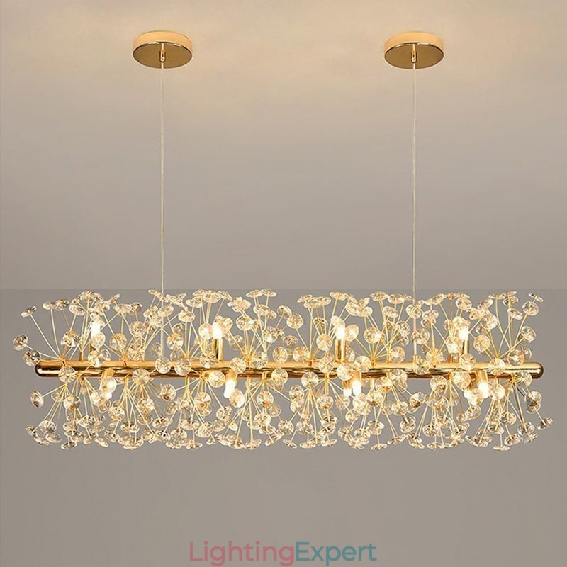 Pendant Light Electroplating Strip Sun Flower Wrought Iron Ceiling Light
