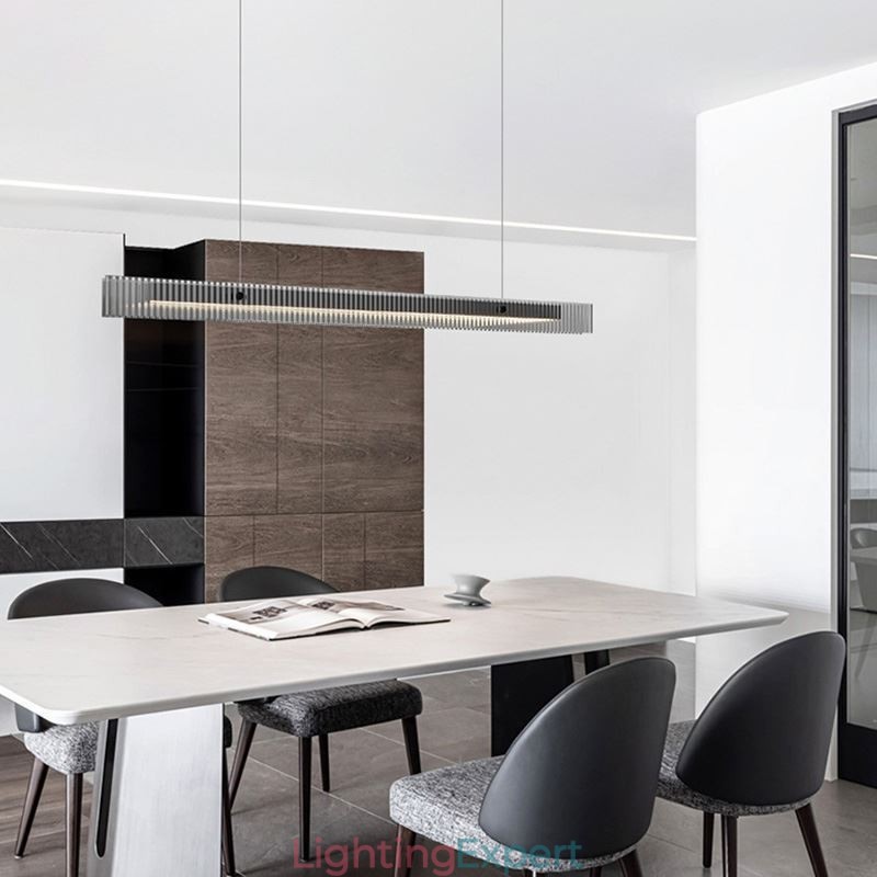 Pendant Light 100CM Glass Ceiling Light Stepless Dimmable With Remote Control