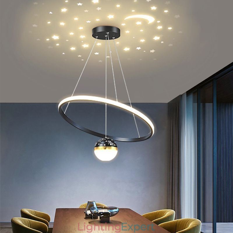 Pendant Light Modern Simple Wrought Iron Silicone Single Ring Ceiling Light