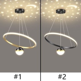 Pendant Light Modern Simple Wrought Iron Silicone Single Ring Ceiling Light