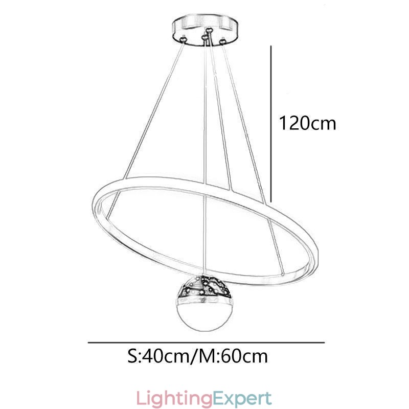 Pendant Light Modern Simple Wrought Iron Silicone Single Ring Ceiling Light