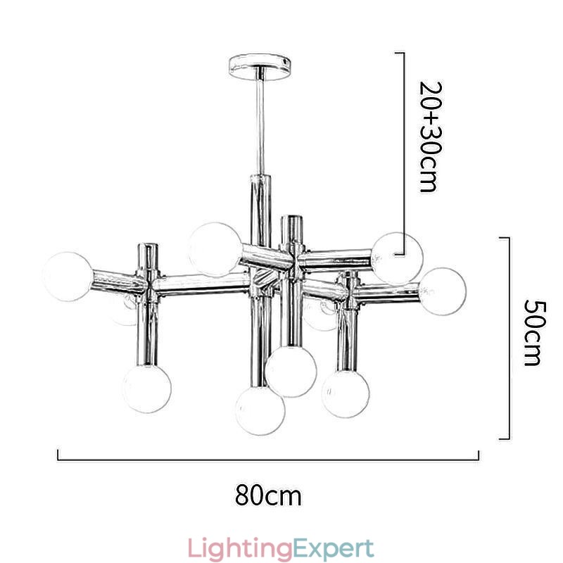 Simple Pendant Light Wrought Iron Magic Beans Molecule Ceiling Light