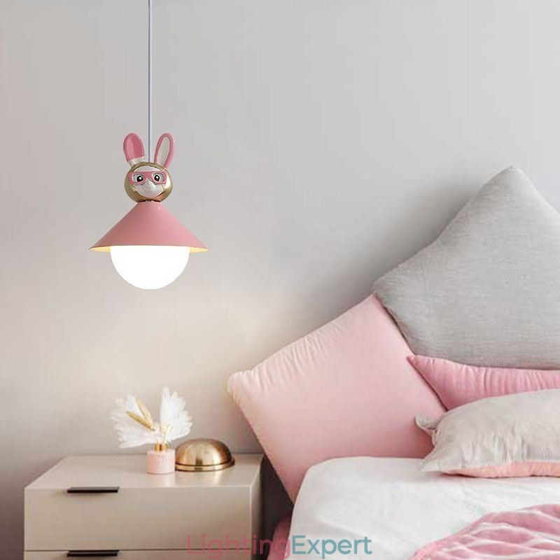 Pendant Light Modern Minimalist G9 Wrought Iron Rabbit Calf Resin Ceiling Light