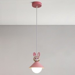 Pendant Light Modern Minimalist G9 Wrought Iron Rabbit Calf Resin Ceiling Light
