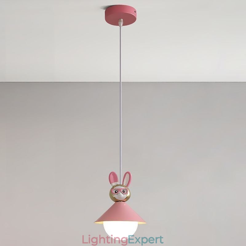 Pendant Light Modern Minimalist G9 Wrought Iron Rabbit Calf Resin Ceiling Light