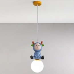 Pendant Light Modern Minimalist G9 Wrought Iron Rabbit Calf Resin Ceiling Light