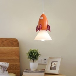 Minimalist Pendant Light Wrought Iron Moon Landing Small Ceiling Light