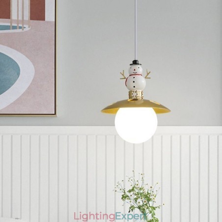 Modern Pendant Light Simple G9 Wrought Iron Resin Snowman Ceiling Light Modern Pendant Light Simple G9 Wrought Iron Resin Snowman Ceiling Light