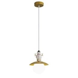 Modern Pendant Light Simple G9 Wrought Iron Resin Snowman Ceiling Light