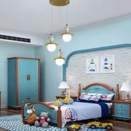 Modern Pendant Light Simple G9 Wrought Iron Resin Snowman Ceiling Light