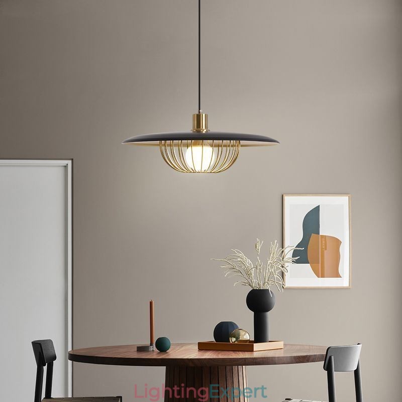 Nordic Pendant Light Wrought Iron Creative Disc Ceiling Lamps
