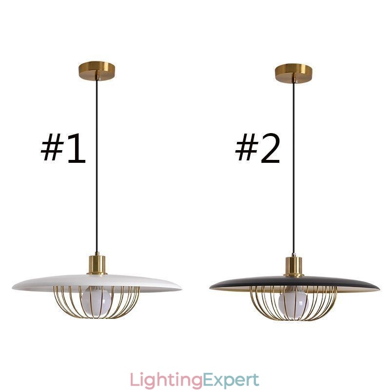 Nordic Pendant Light Wrought Iron Creative Disc Ceiling Lamps