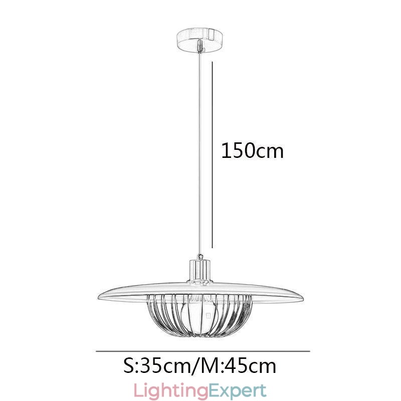 Nordic Pendant Light Wrought Iron Creative Disc Ceiling Lamps