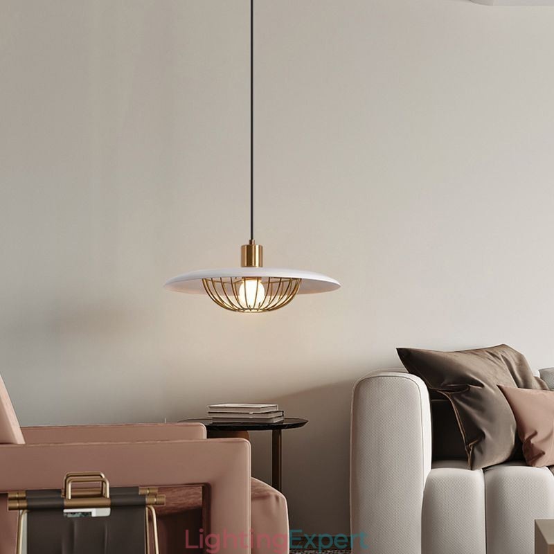 Nordic Pendant Light Wrought Iron Creative Disc Ceiling Lamps