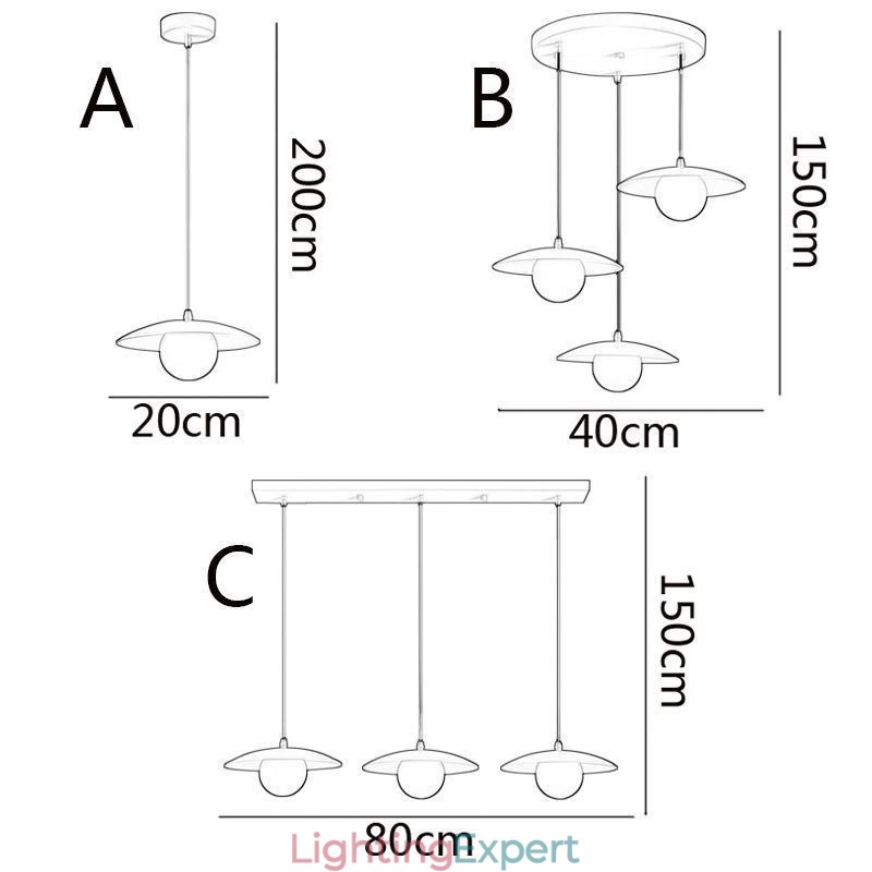 Nordic Pendant Creative Wrought Iron G9 Disc Ceiling Light
