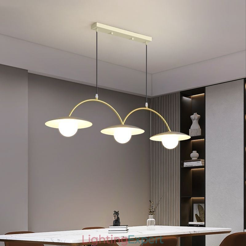 Nordic Pendant Light Creative G9 Wrought Iron Wave Ceiling Light