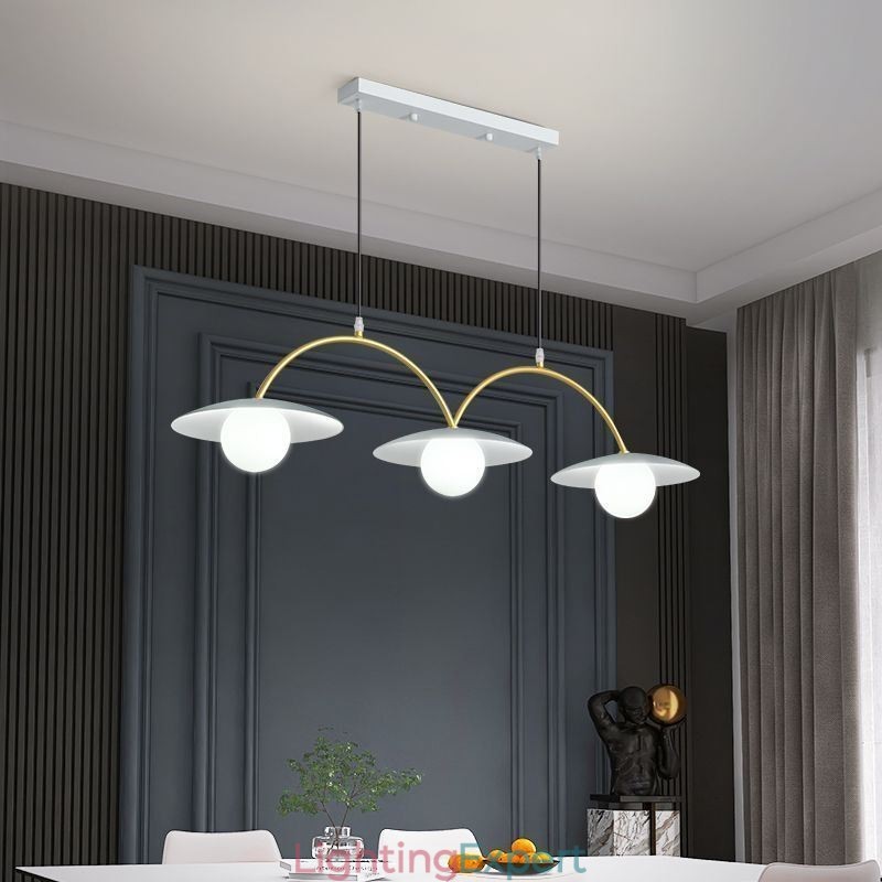 Nordic Pendant Light Creative G9 Wrought Iron Wave Ceiling Light