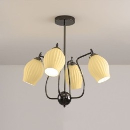 Nordic Pendant Light Creative Wrought Iron Gun Black Stamen Ceiling Light