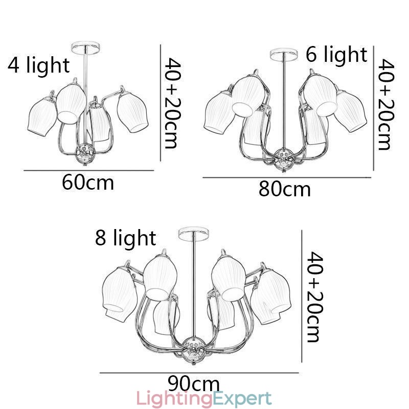 Nordic Pendant Light Creative Wrought Iron Sand Nickel Flower Stamen Ceiling Light