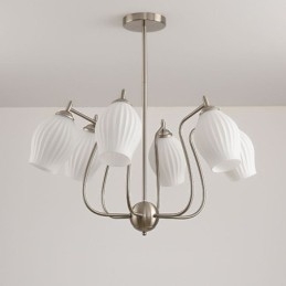 Nordic Pendant Light Creative Wrought Iron Sand Nickel Flower Stamen Ceiling Light