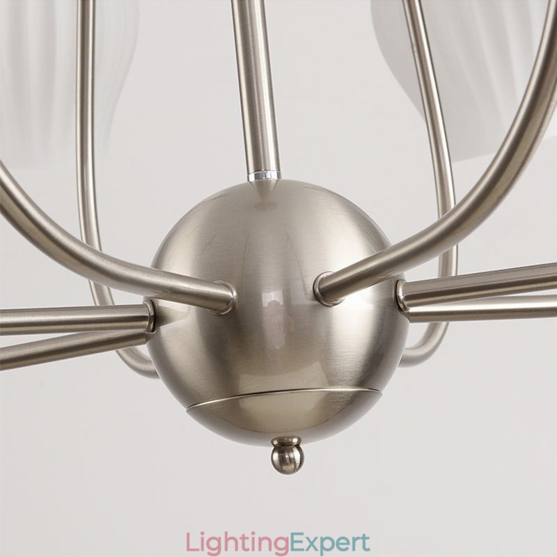 Nordic Pendant Light Creative Wrought Iron Sand Nickel Flower Stamen Ceiling Light