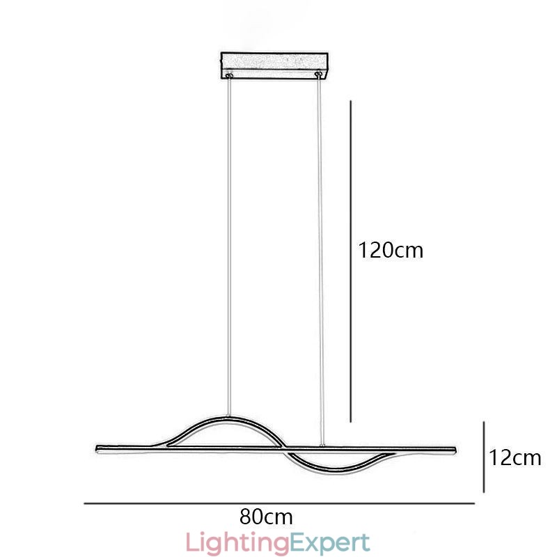 Stylish Pendant Light Aluminum Art Wave Ceiling Lamp
