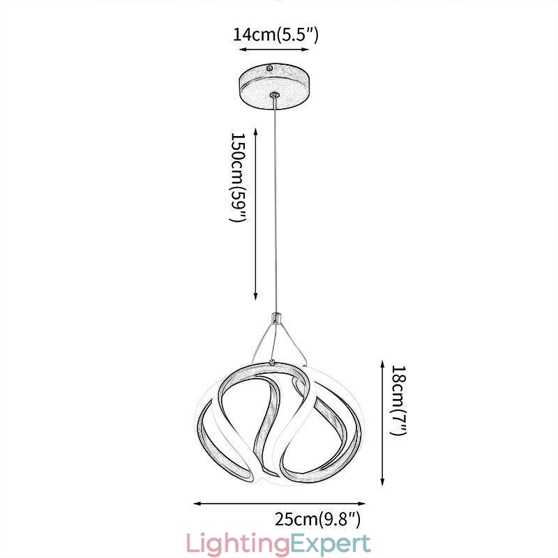 Pendant Light Aluminum Art Small Pumpkin Ceiling Light