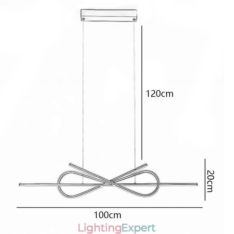 Simple Pendant Light Aluminum Art Bowknot Ceiling Light