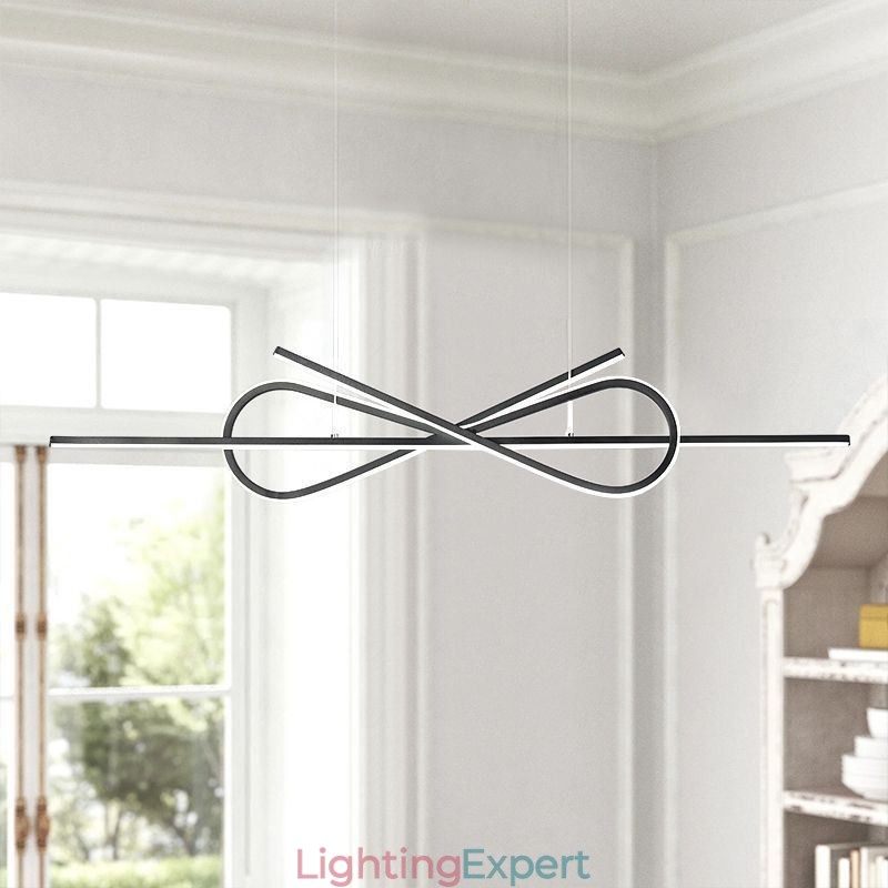 Simple Pendant Light Aluminum Art Bowknot Ceiling Light