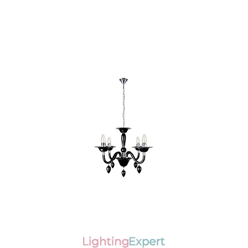 Modern Black Chandelier with 4 light
